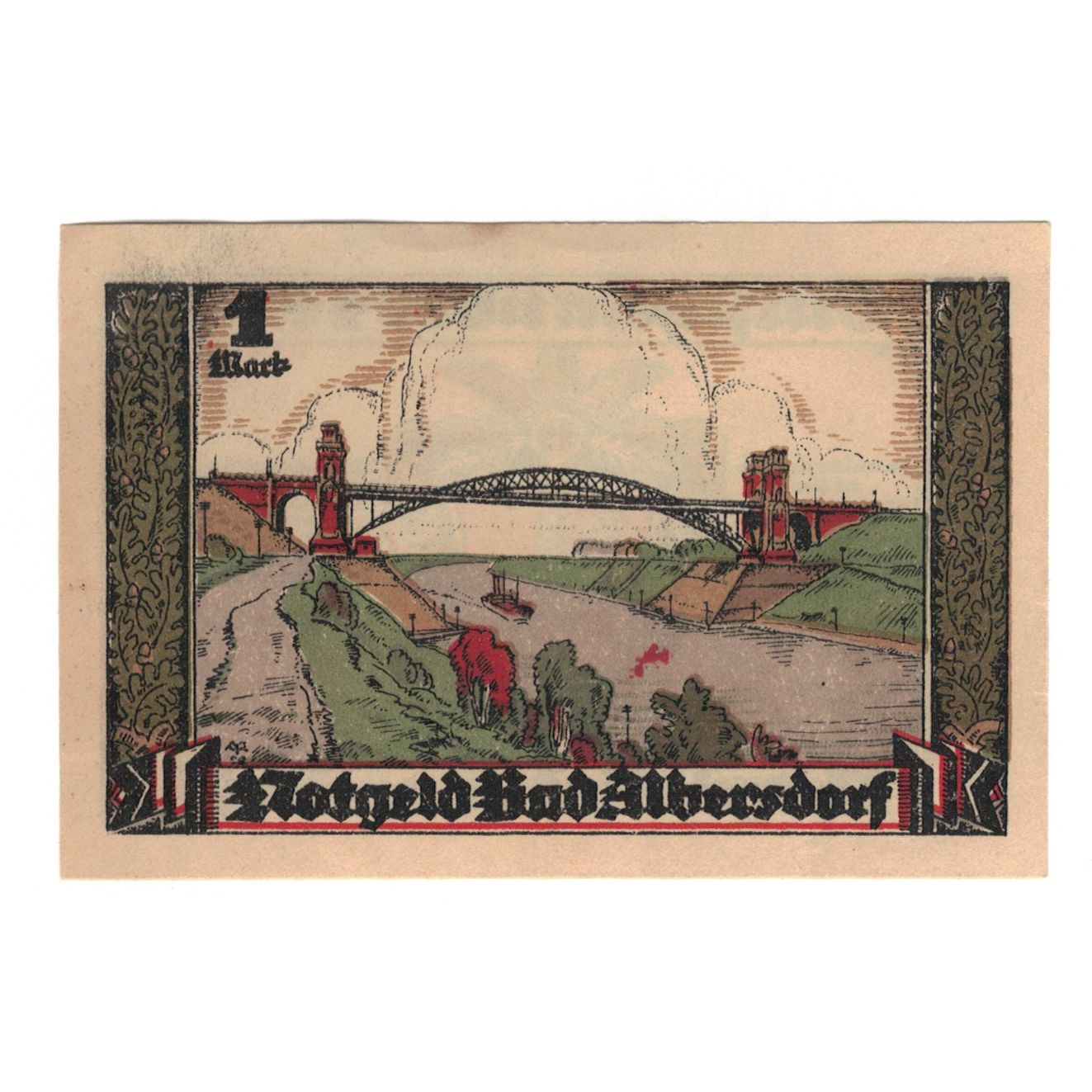 Billete, Alemania, Albersdorf Bad Gemeinde, 1 Mark, pont, 1922, 1922-01-01, EBC