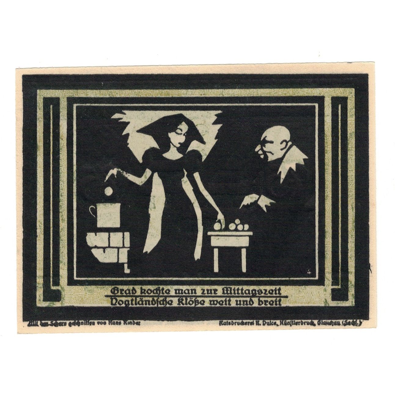 Banknote, Germany, Auerbach Amtshauptmannschaft, 75 Pfennig, personnage 4, 1921