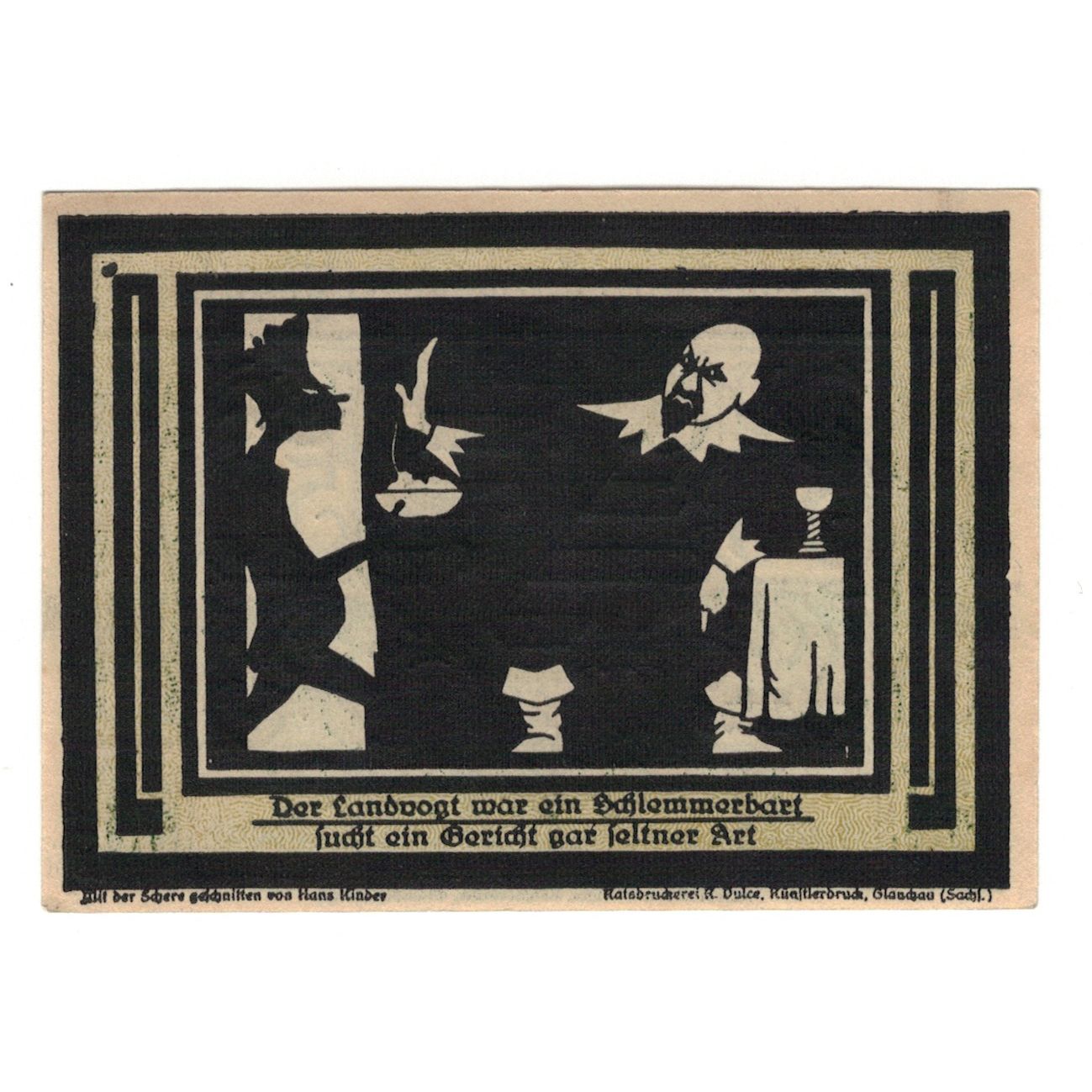 Billet, Allemagne, Auerbach Amtshauptmannschaft, 50 Pfennig, personnage 2, 1921