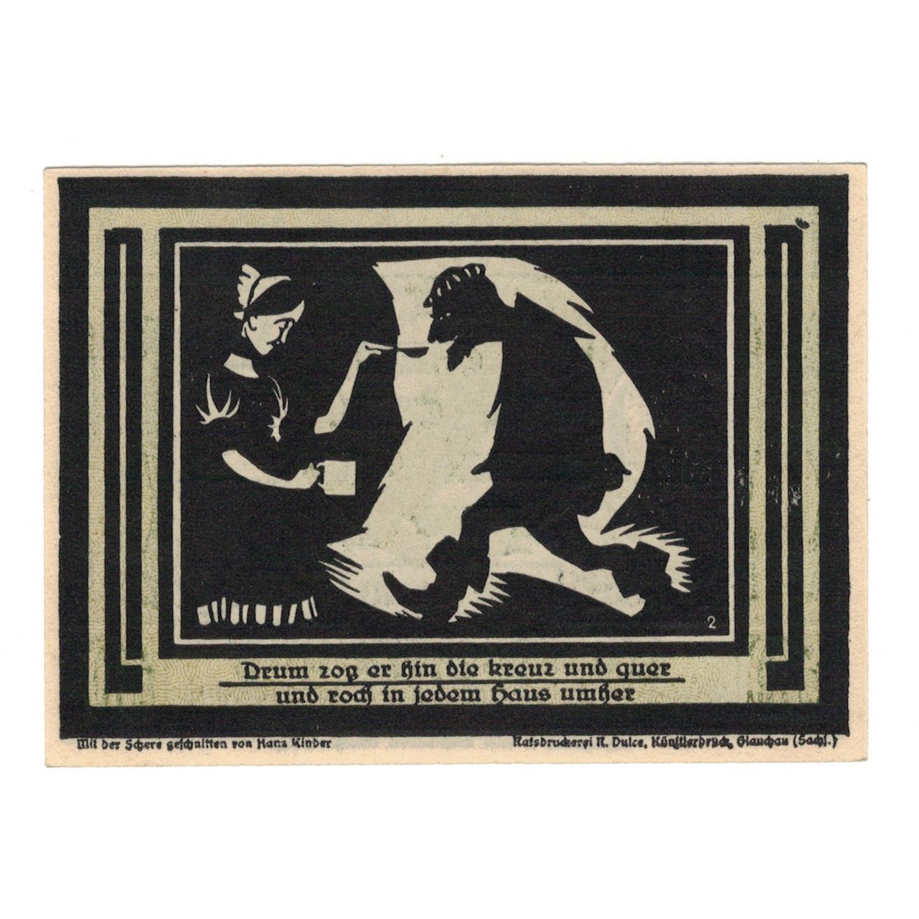 Banknote, Germany, Auerbach Amtshauptmannschaft, 50 Pfennig, personnage 3, 1921