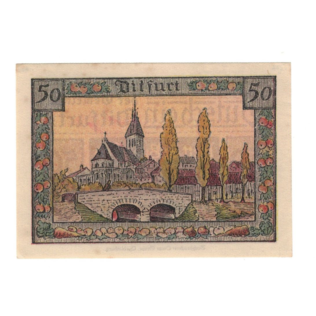 Biljet, Duitsland, Ditfurt Gemeinde, 50 Pfennig, paysage, 1921, 1921-07-01, SUP