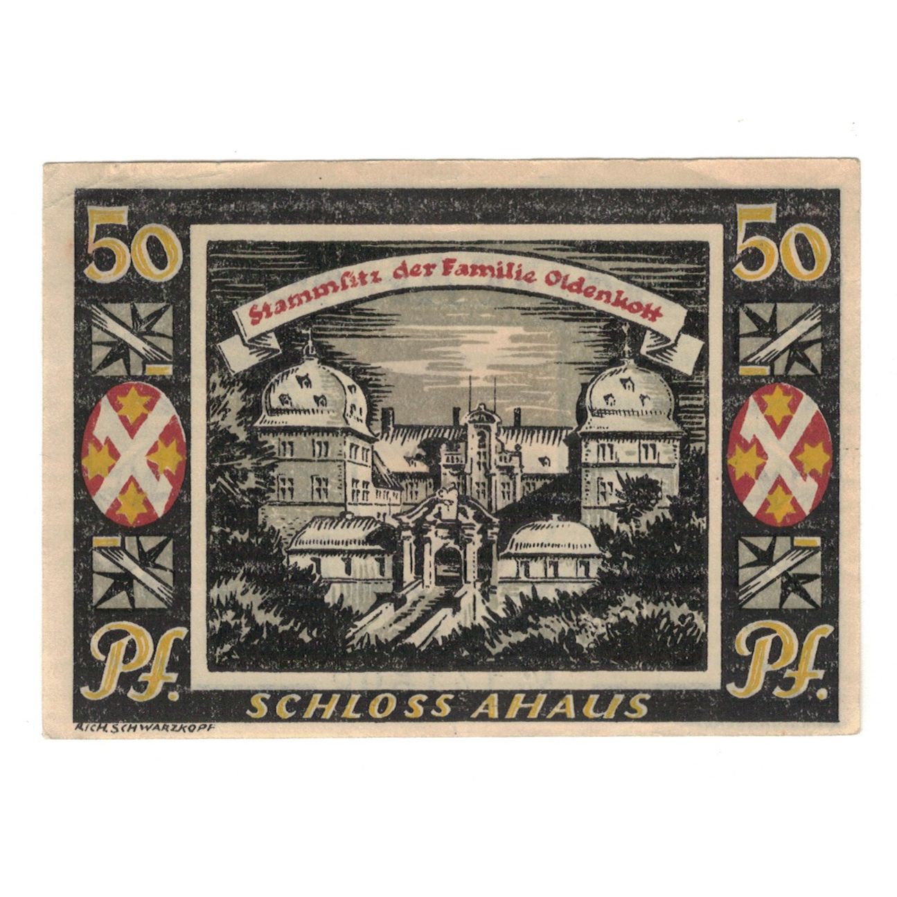 Billete, Alemania, Ahaus Stadt, 50 Pfennig, village, 1921, 1921-06-07, EBC