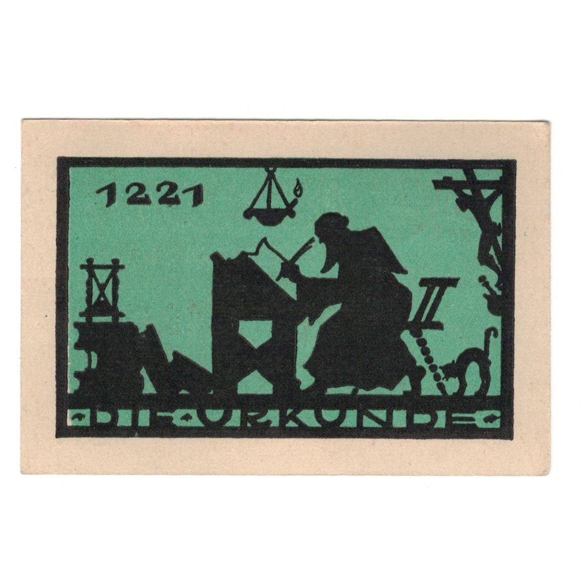 Geldschein, Deutschland, Ansbach, 25 Pfennig, personnage, 1921, 1921-08-12, VZ