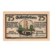 Banknot, Niemcy, Gatersleben Gemeinde, 75 Pfennig, personnage 1, 1921
