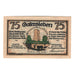 Geldschein, Deutschland, Gatersleben Gemeinde, 75 Pfennig, personnage 3, 1921
