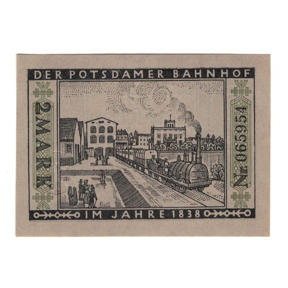 Banknot, Niemcy, Berlin Stadt, 2 Mark, train 1, 1922, 1922-03-01, AU(55-58)