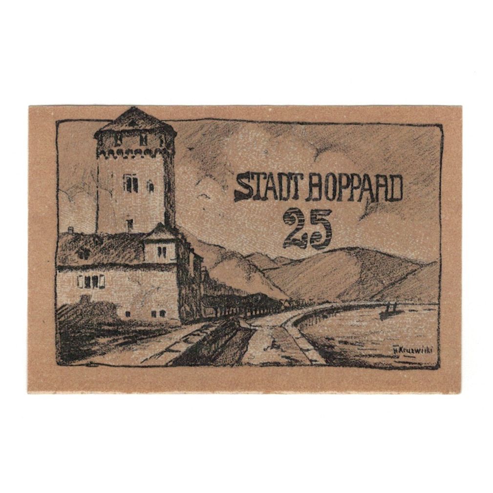 Geldschein, Deutschland, Boppard Stadt, 25 Pfennig, village, 1920, 1920-12-31