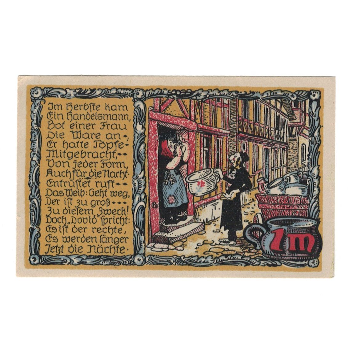 Banknote, Germany, Beverungen Stadt, 1 Mark, maison 3, 1921, 1922-03-01