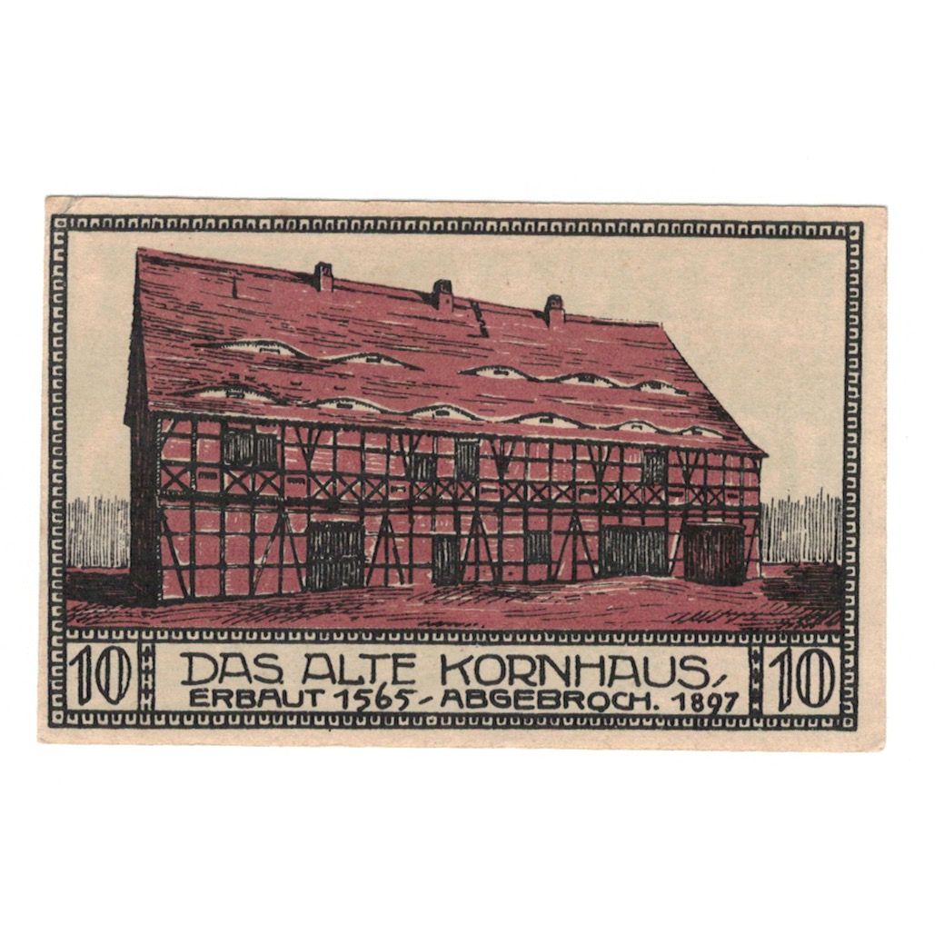 Banknot, Niemcy, Bitterfeld Stadt, 10 Pfennig, Eglise, 1921, UNC(60-62)