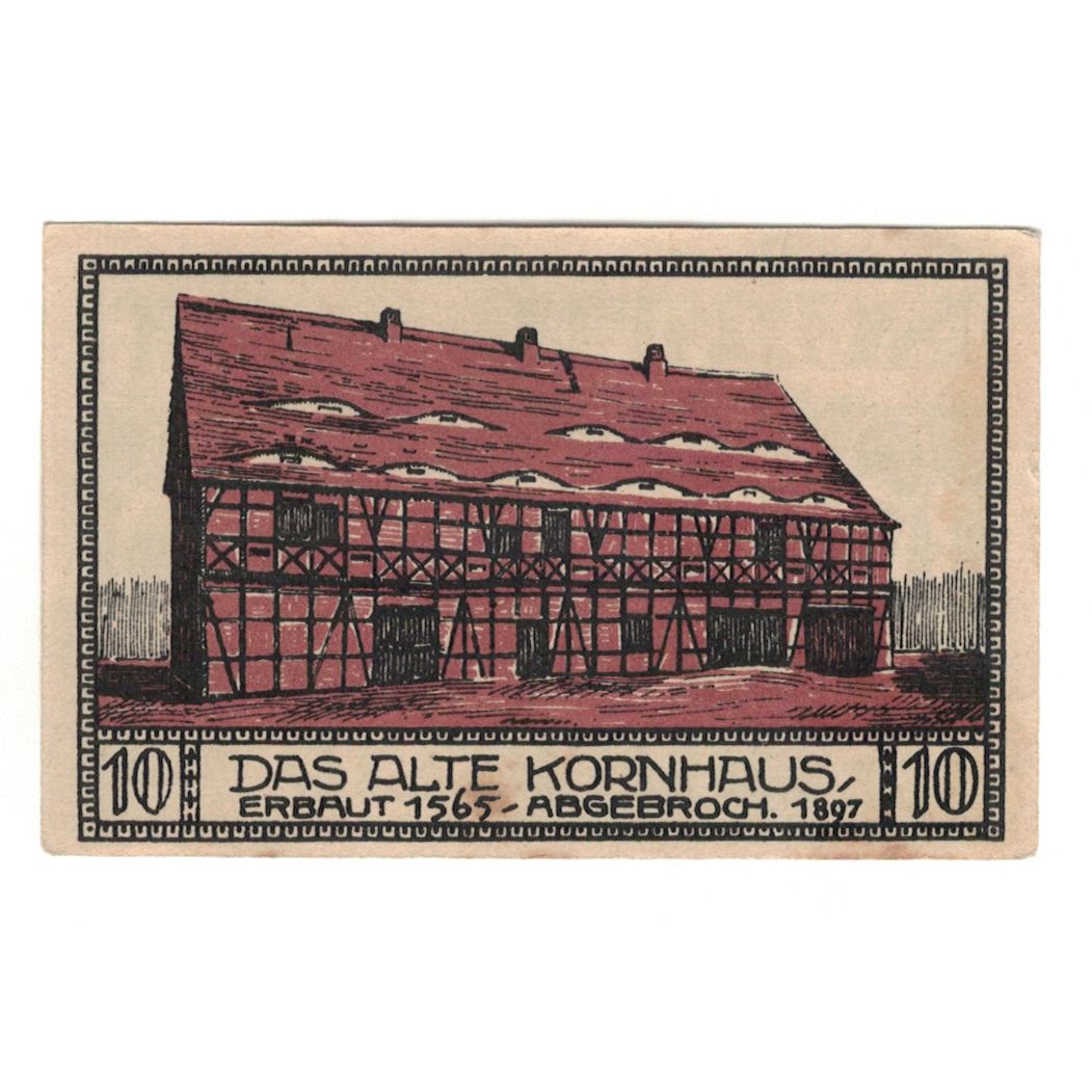 Banknote, Germany, Bitterfeld Stadt, 10 Pfennig, Eglise 1, 1921, UNC(60-62)