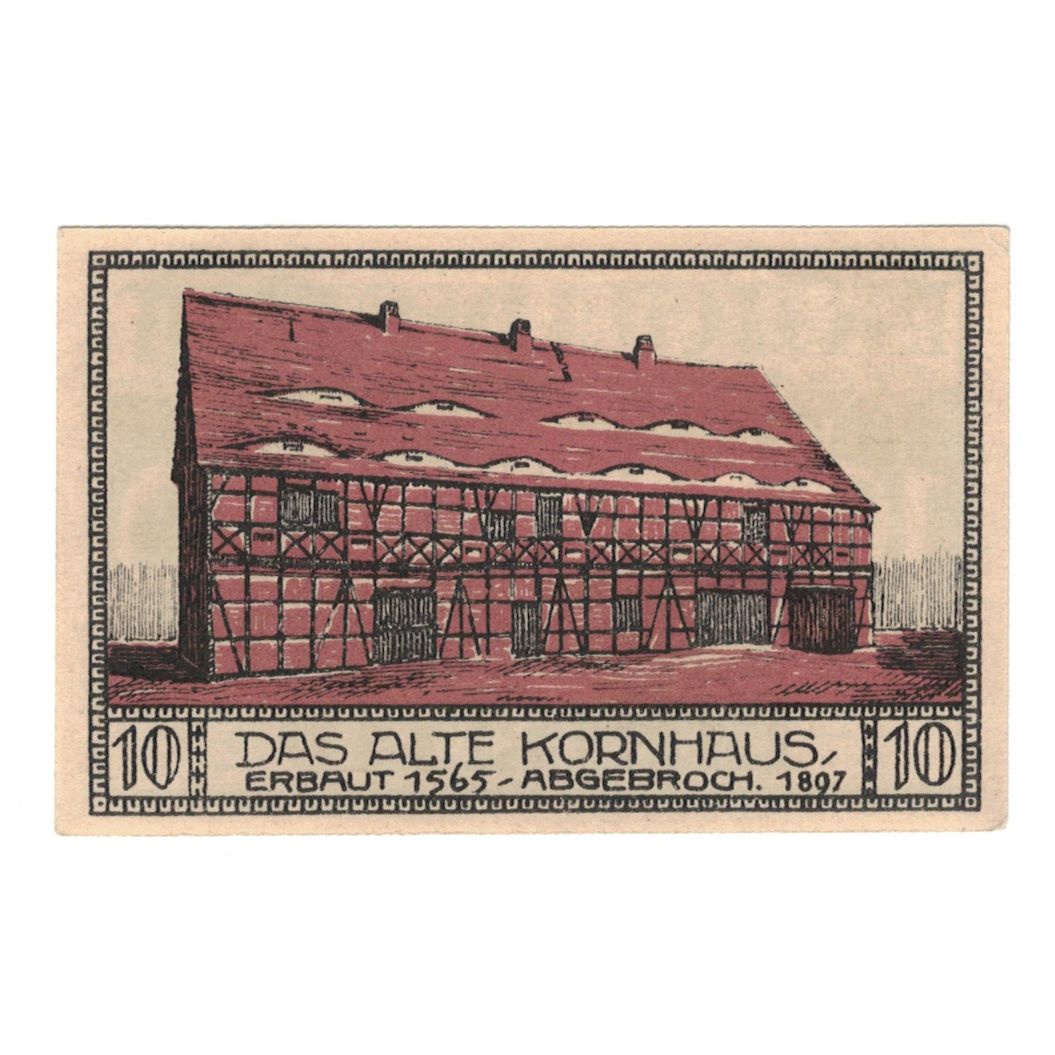 Banknot, Niemcy, Bitterfeld Stadt, 10 Pfennig, eglise 2, 1921, UNC(60-62)