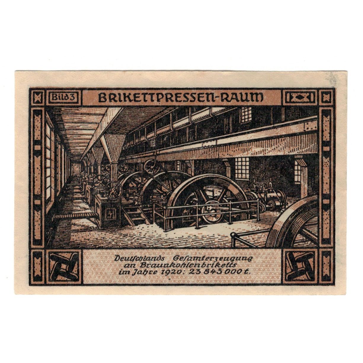 Banknot, Niemcy, Bitterfeld Stadt, 50 Pfennig, machine, 1921, 1921-12-01