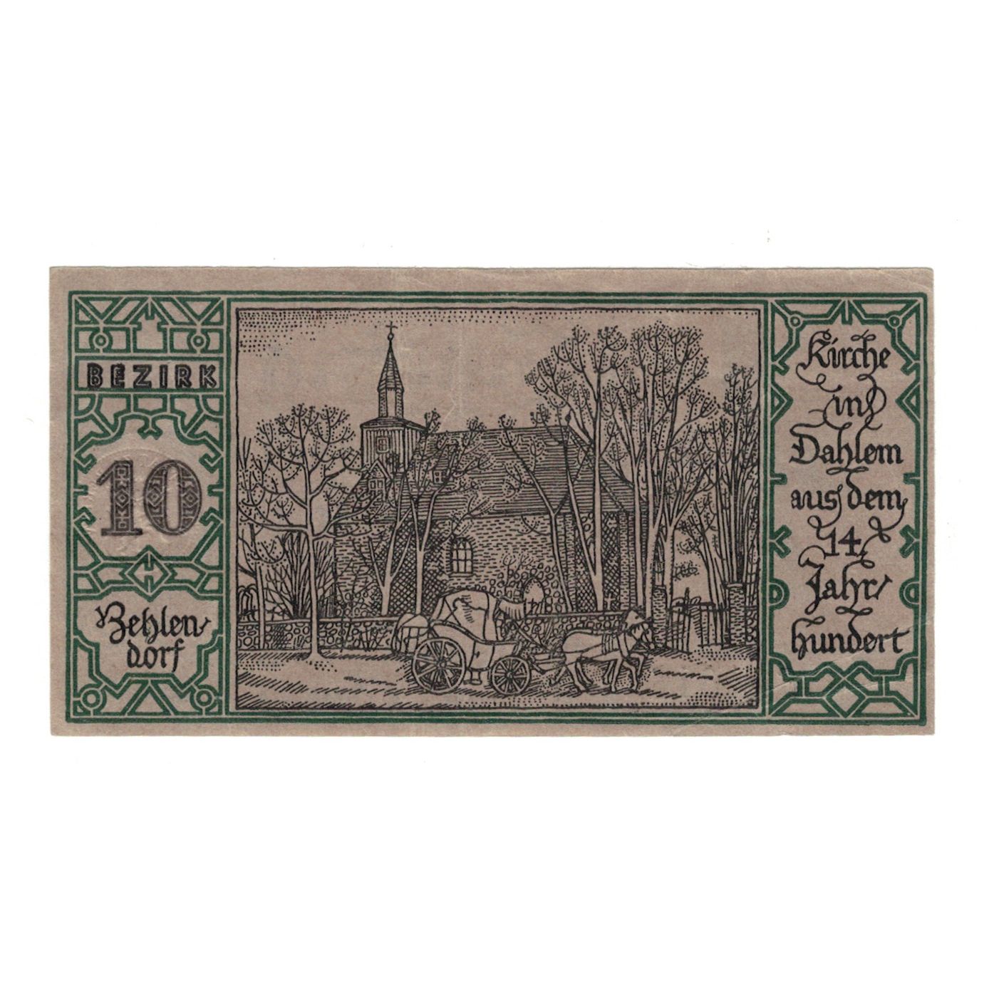 Banknot, Niemcy, Berlin Stadt, 50 Pfennig, calèche, 1921, 1921-09-09
