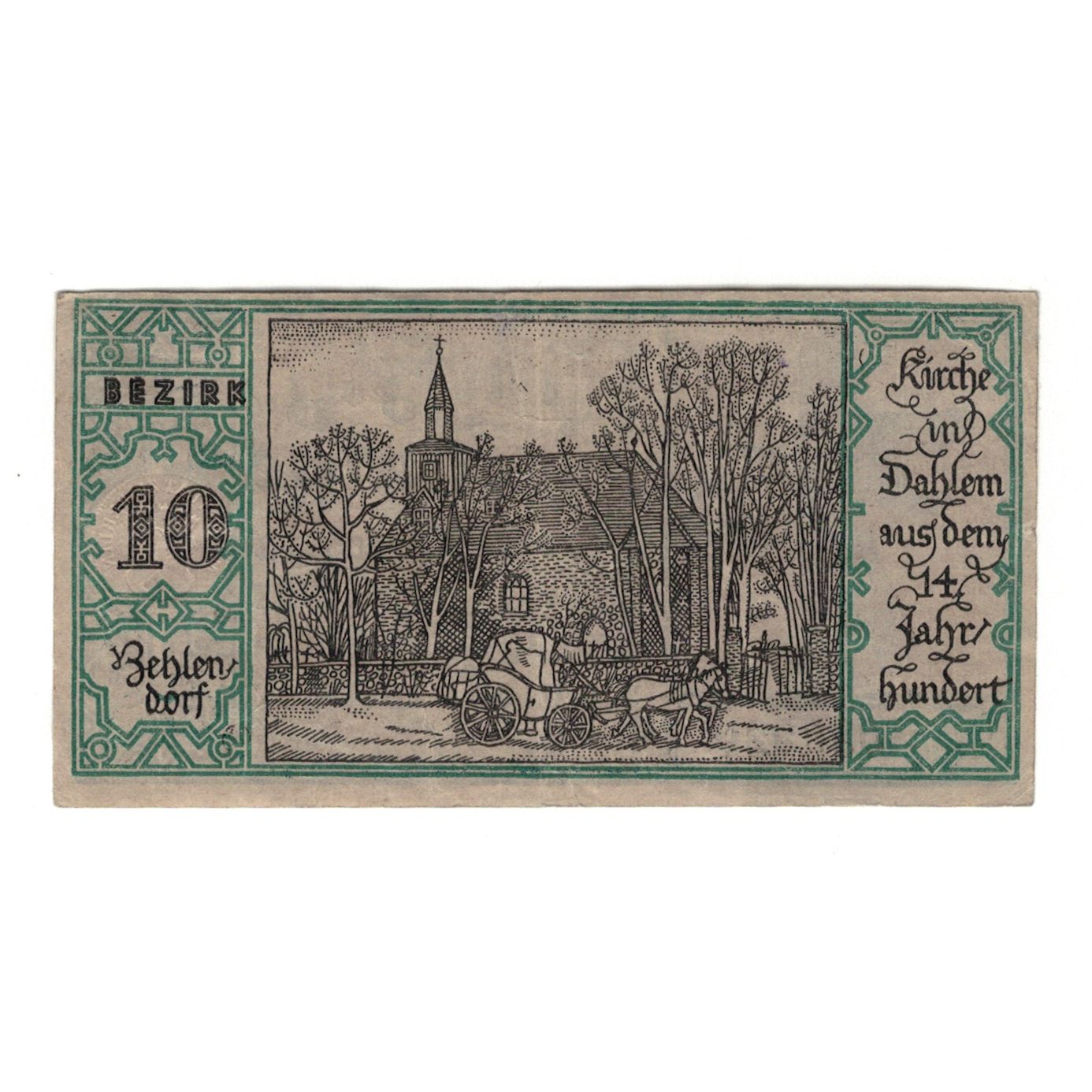 Banknot, Niemcy, Berlin Stadt, 50 Pfennig, calèche 1, 1921, 1921-09-09