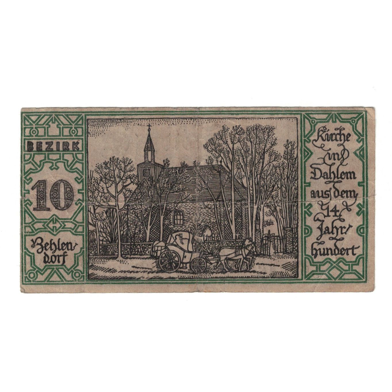 Banknot, Niemcy, Berlin Stadt, 50 Pfennig, calèche 3, 1921, 1921-09-09
