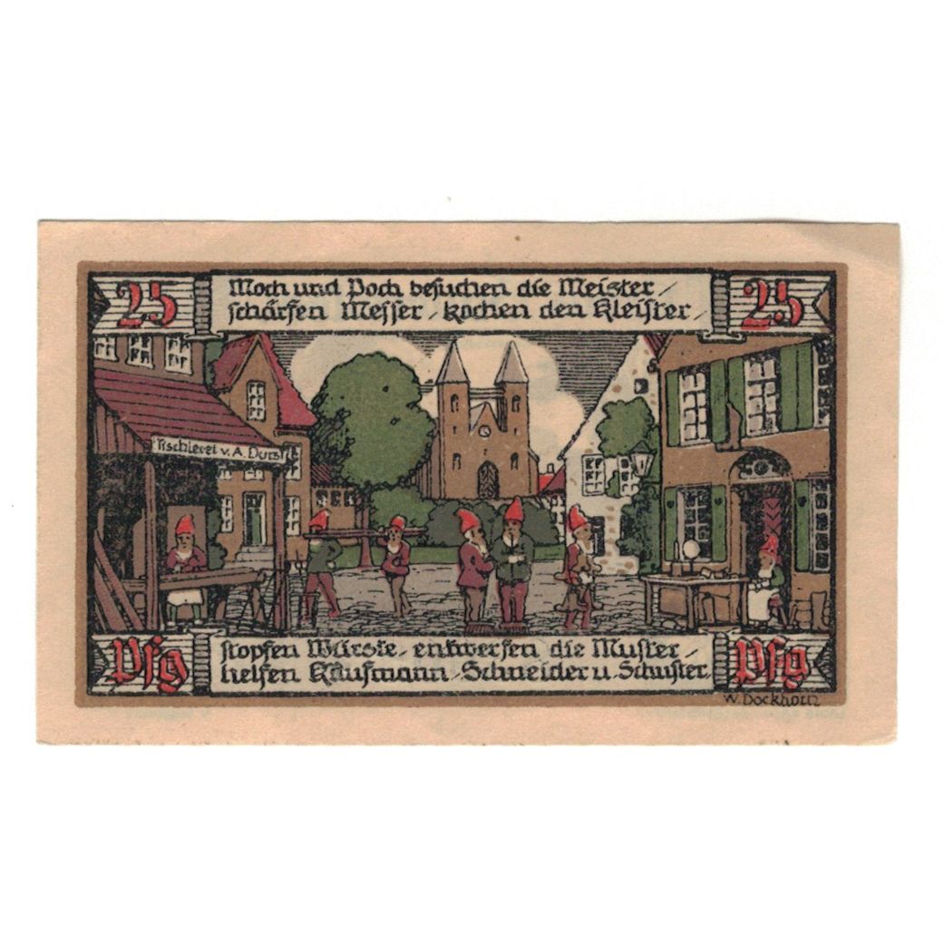 Banconote, Germania, Ballerstedt, 25 Pfennig, paysage 1, 1921, 1921-08-22, SPL-