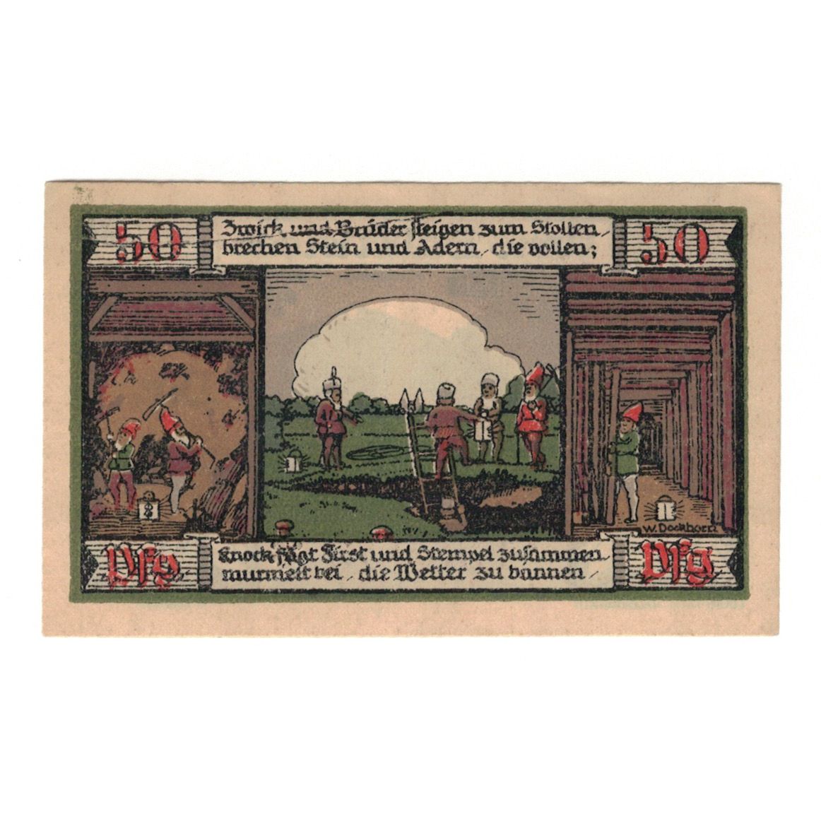 Banconote, Germania, Ballerstedt, 50 Pfennig, personnage 2, 1921, 1921-08-22