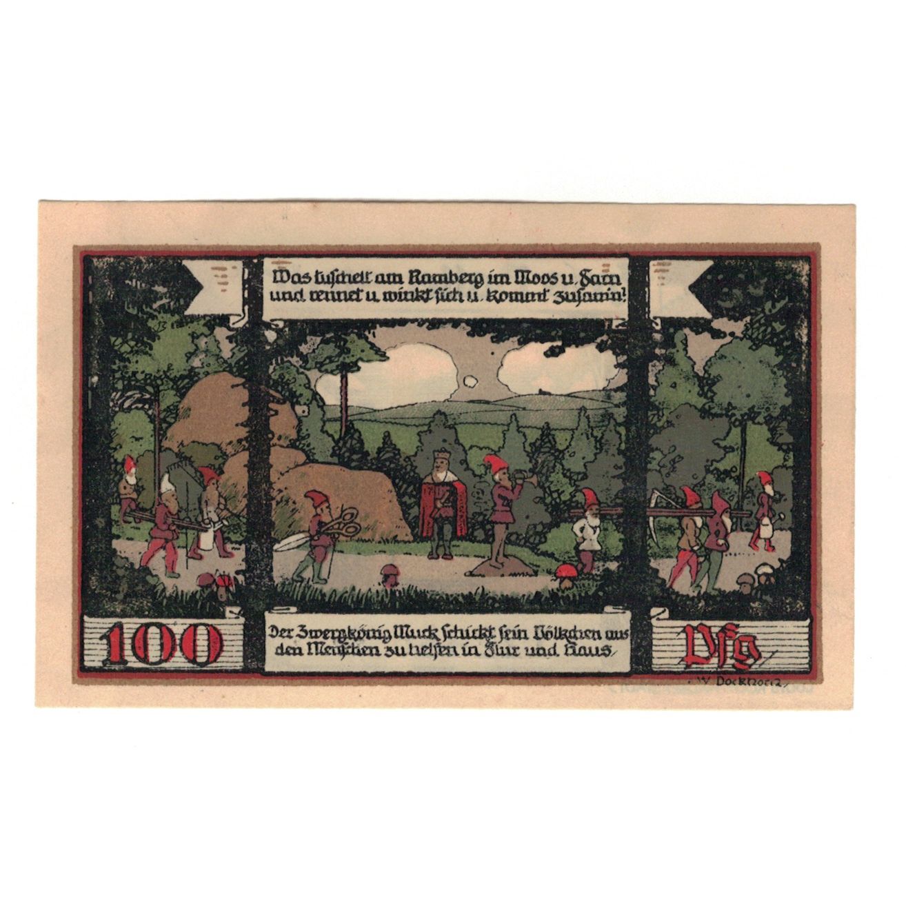 Banknote, Germany, Ballerstedt, 100 Pfennig, tour 1, 1921, 1921-08-22