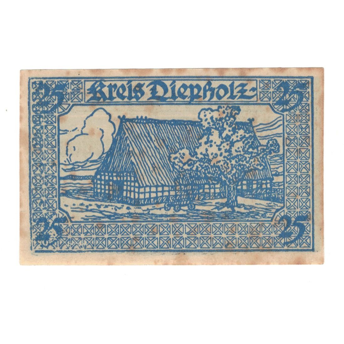 Geldschein, Deutschland, Diepholz Kreis, 25 Pfennig, Blason 1, 1920, 1920-09-01