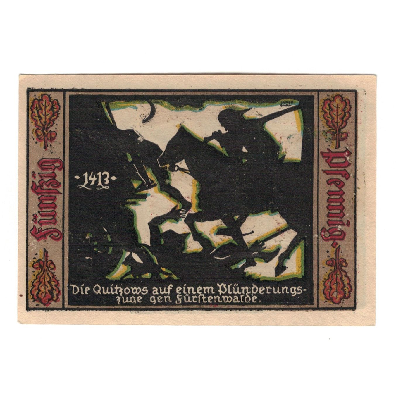 Banknote, Germany, Fürstenwalde Stadt, 50 Pfennig, personnage, 1921, AU(55-58)