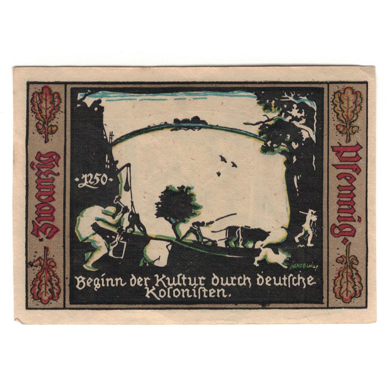 Banknot, Niemcy, Fürstenwalde Stadt, 20 Pfennig, personnage, 1921, AU(55-58)
