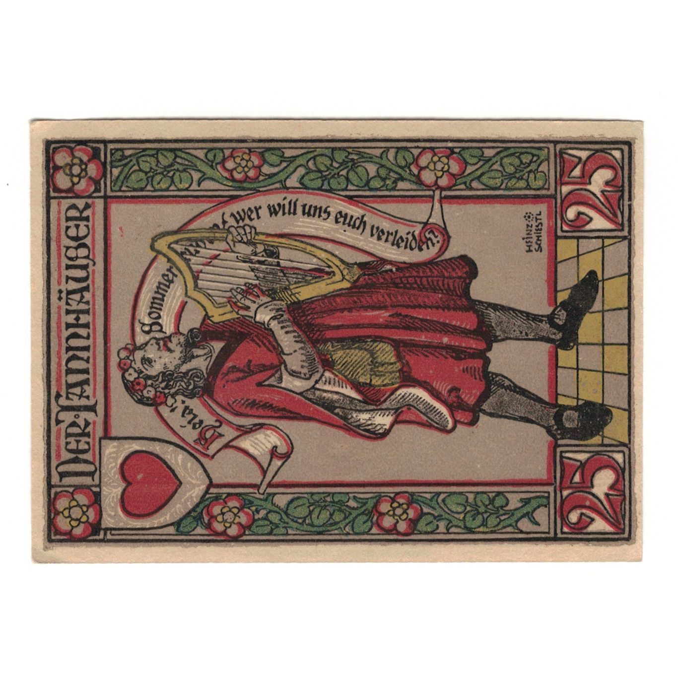 Geldschein, Deutschland, Eisenach Stadt, 25 Pfennig, personnage, 1922