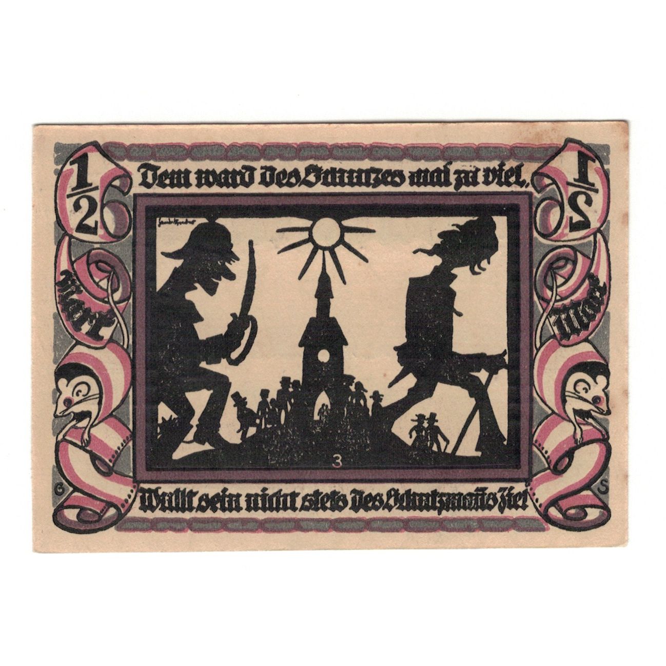 Banknot, Niemcy, Glauchau Stadt, 1/2 Mark, personnage, 1921, 1921-05-01