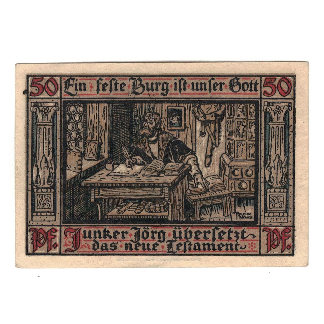 Banknote, Germany, Eisenach Stadt, 50 Pfennig, personnage 5, 1921, 1921-05-31