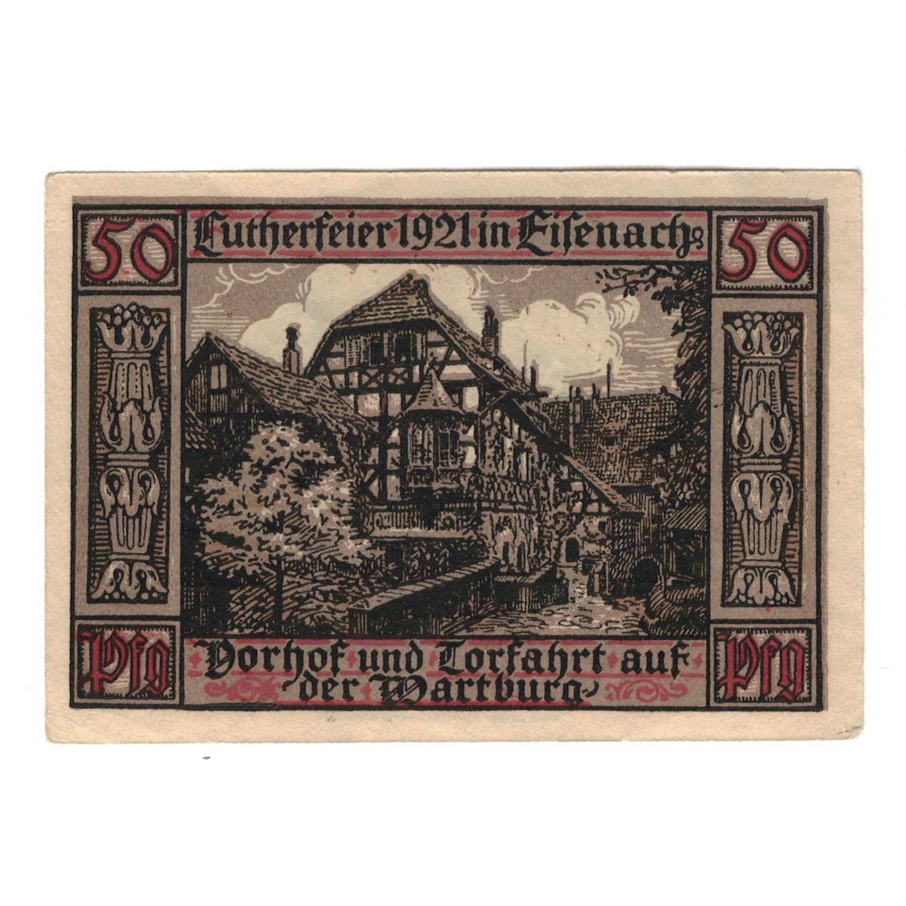 Banknot, Niemcy, Eisenach Stadt, 50 Pfennig, Village 5, 1921, 1921-05-31