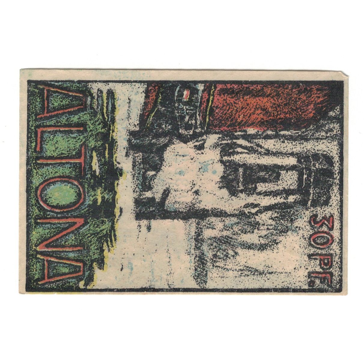 Banknot, Niemcy, Altona Stadt, 30 Pfennig, Batiment, 1921, 1921-12-12