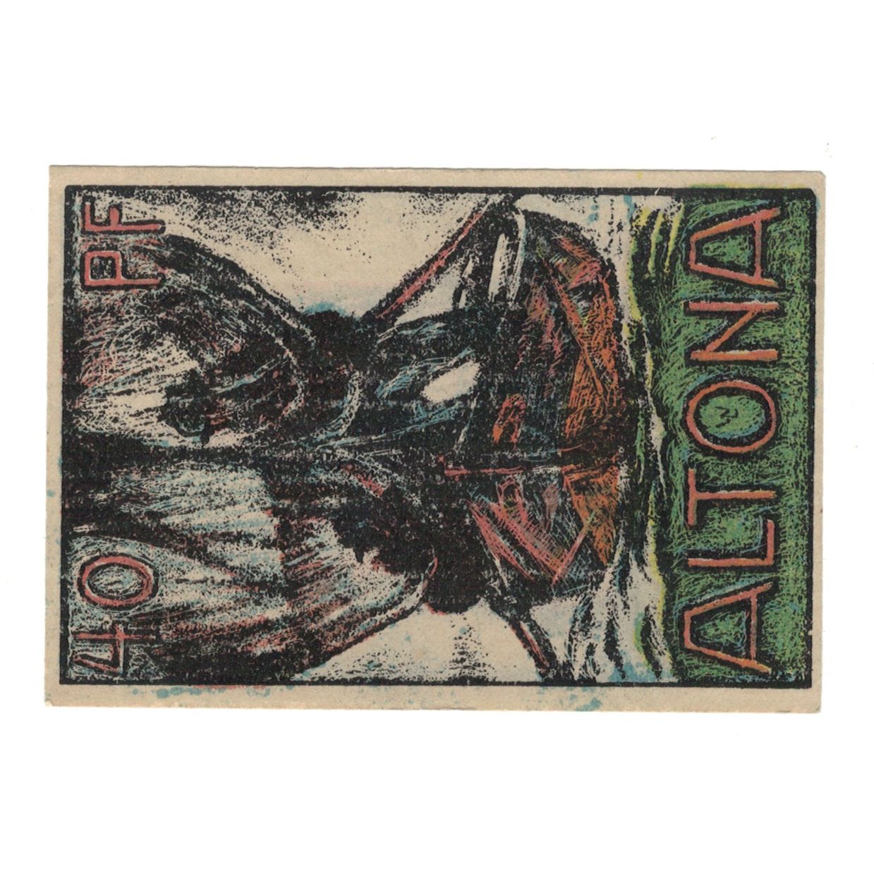 Banknot, Niemcy, Altona Stadt, 40 Pfennig, bateau, 1921, 1921-12-12, UNC(60-62)