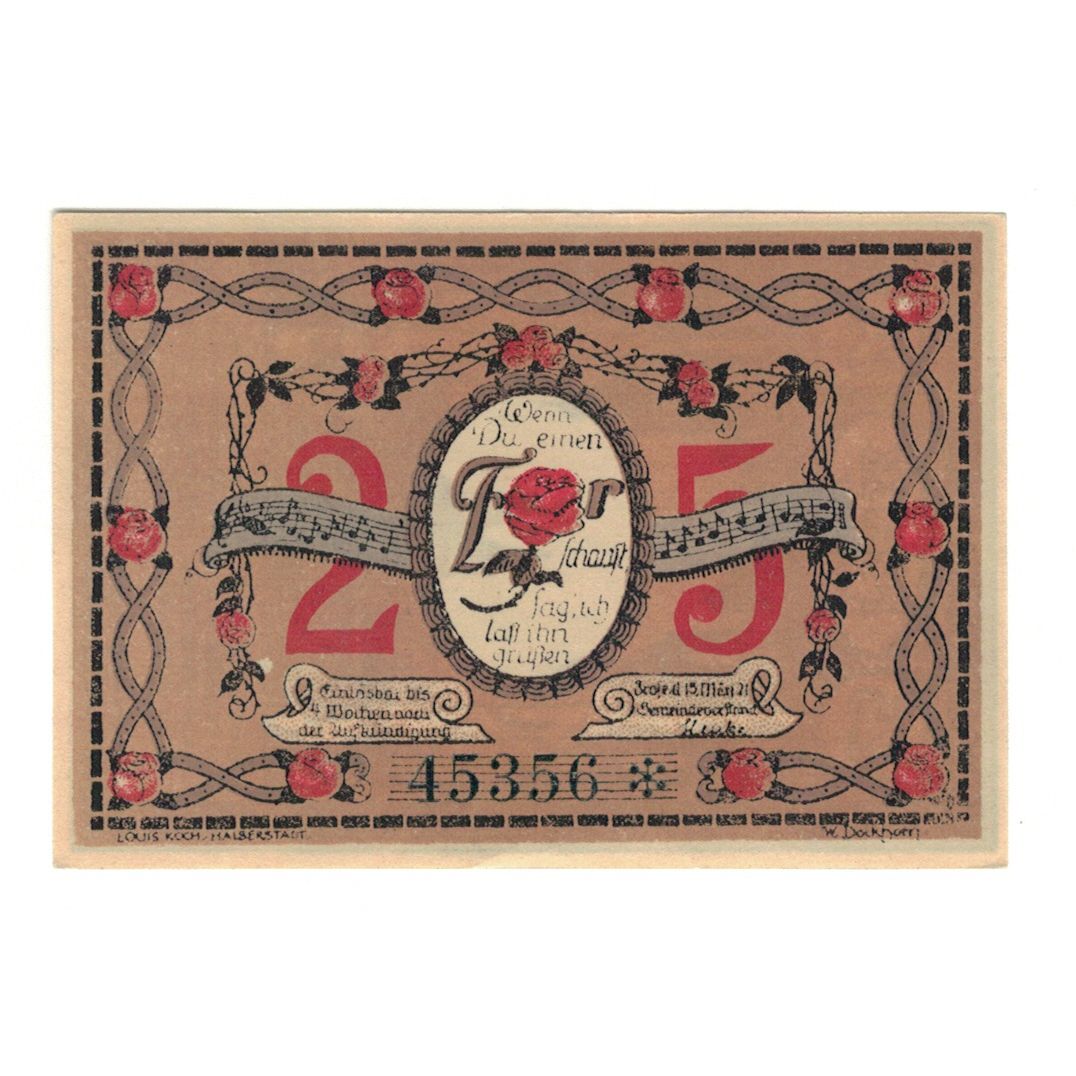 Banknot, Niemcy, Frose Gemeinde, 25 Pfennig, Village 3, 1921, 1921-03-15