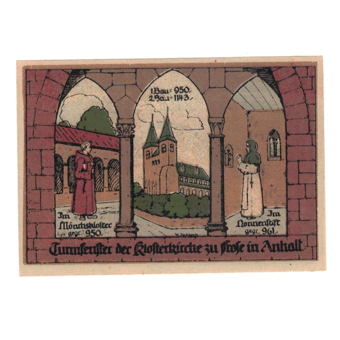 Geldschein, Deutschland, Frose Gemeinde, 50 Pfennig, Eglise, 1921, 1921-03-15