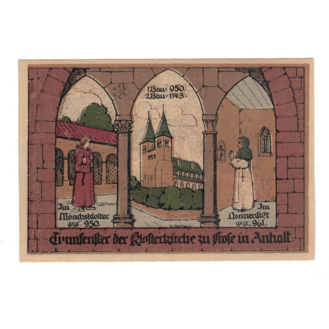 Billete, Alemania, Frose Gemeinde, 50 Pfennig, Eglise 1, 1921, 1921-03-15, EBC
