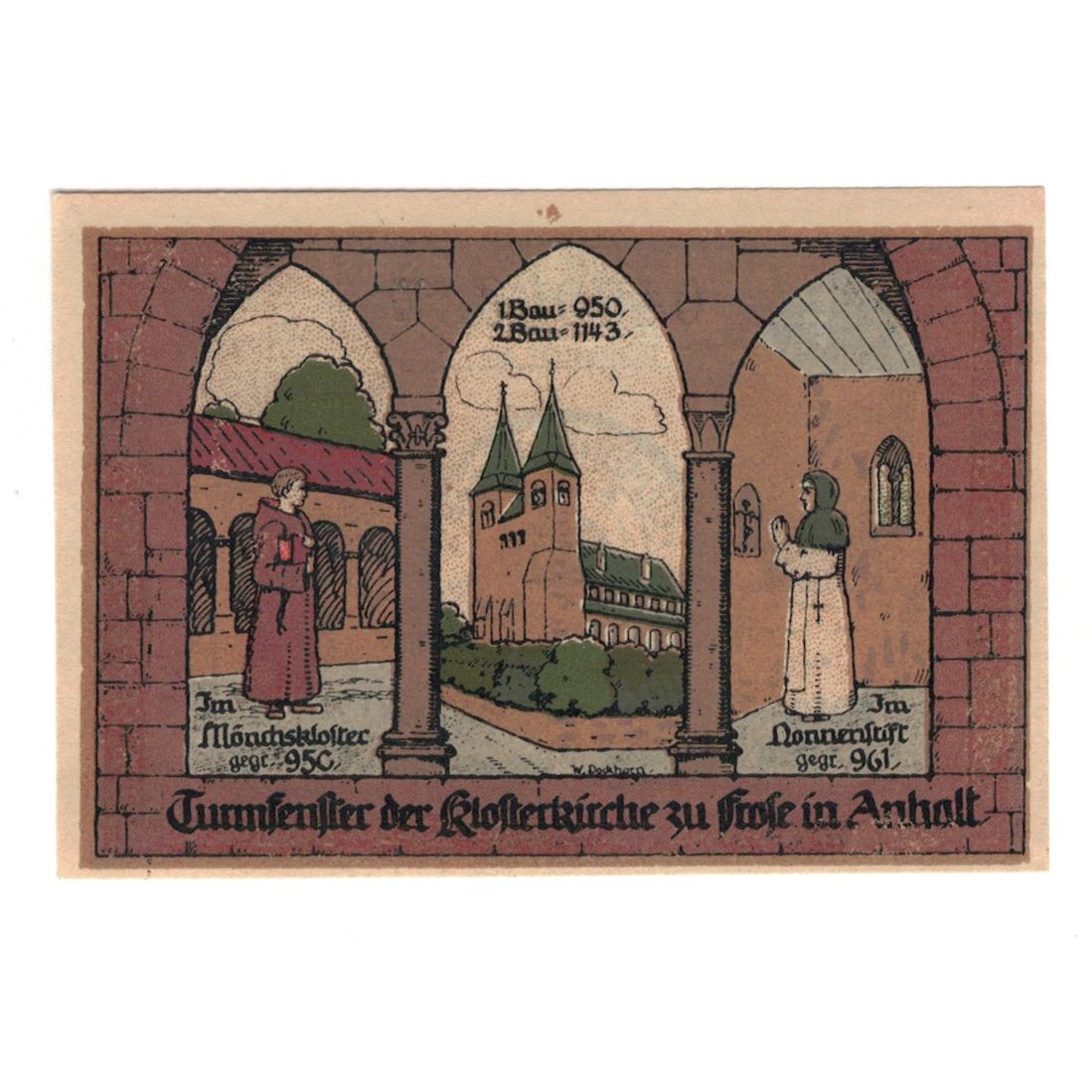 Billete, Alemania, Frose Gemeinde, 50 Pfennig, eglise 2, 1921, 1921-03-15, EBC
