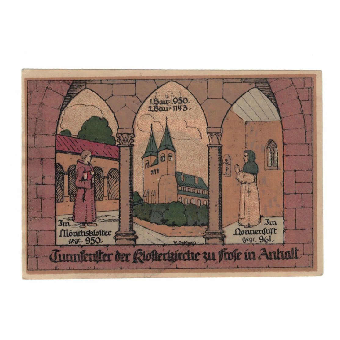 Billete, Alemania, Frose Gemeinde, 50 Pfennig, église 4, 1921, 1921-03-15, EBC