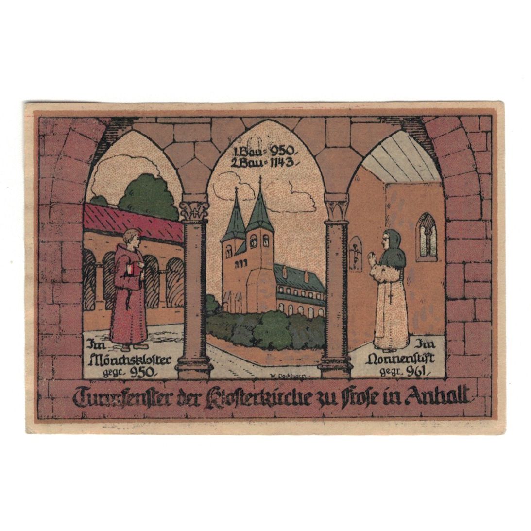 Banknot, Niemcy, Frose Gemeinde, 50 Pfennig, Eglise 5, 1921, 1921-03-15