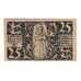 Banknot, Niemcy, Diez Stadt, 25 Pfennig, personnage, 1919, AU(55-58), Mehl:D15.5