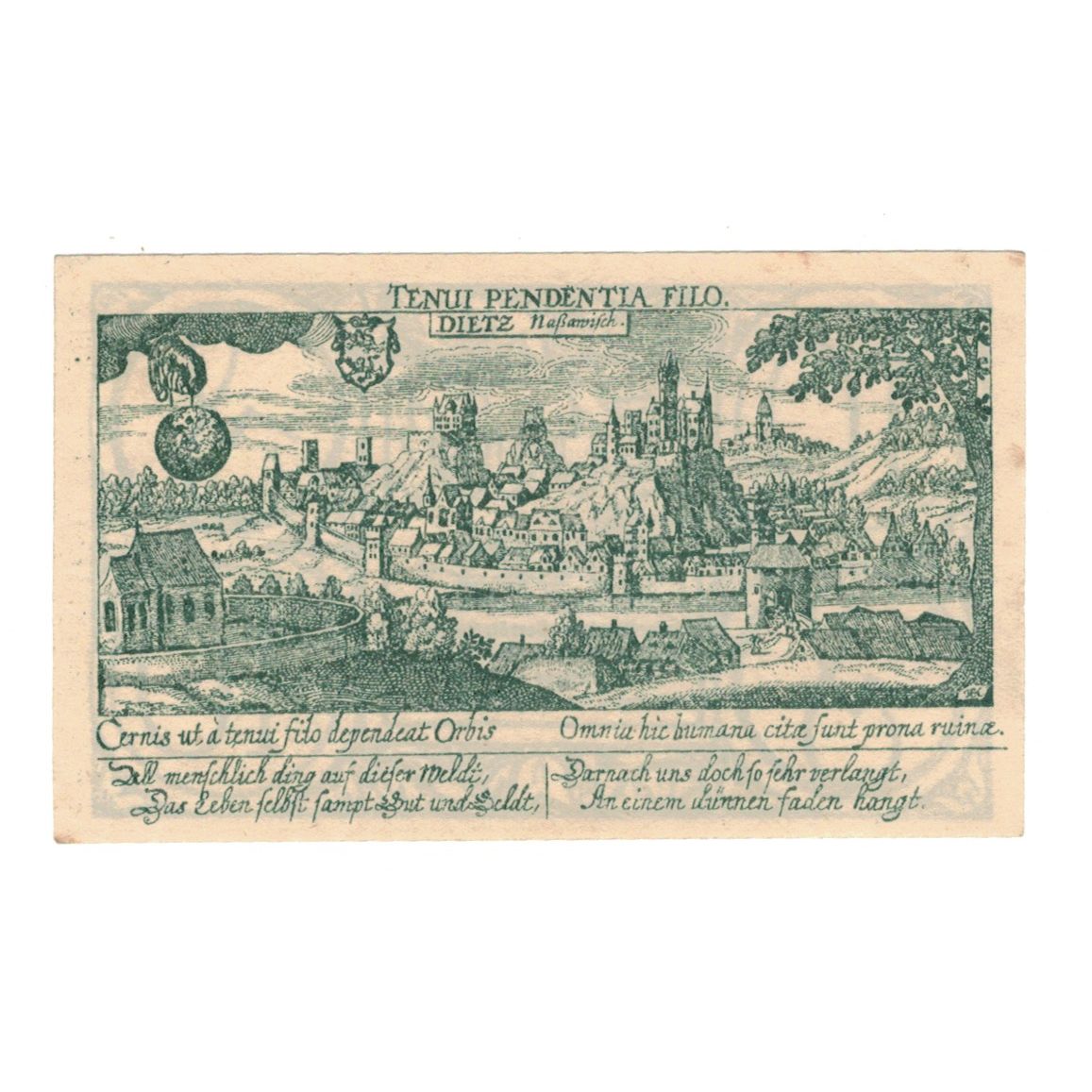 Banknot, Niemcy, Diez Stadt, 10 Pfennig, village 1, 1920, AU(55-58), Mehl:D15.6