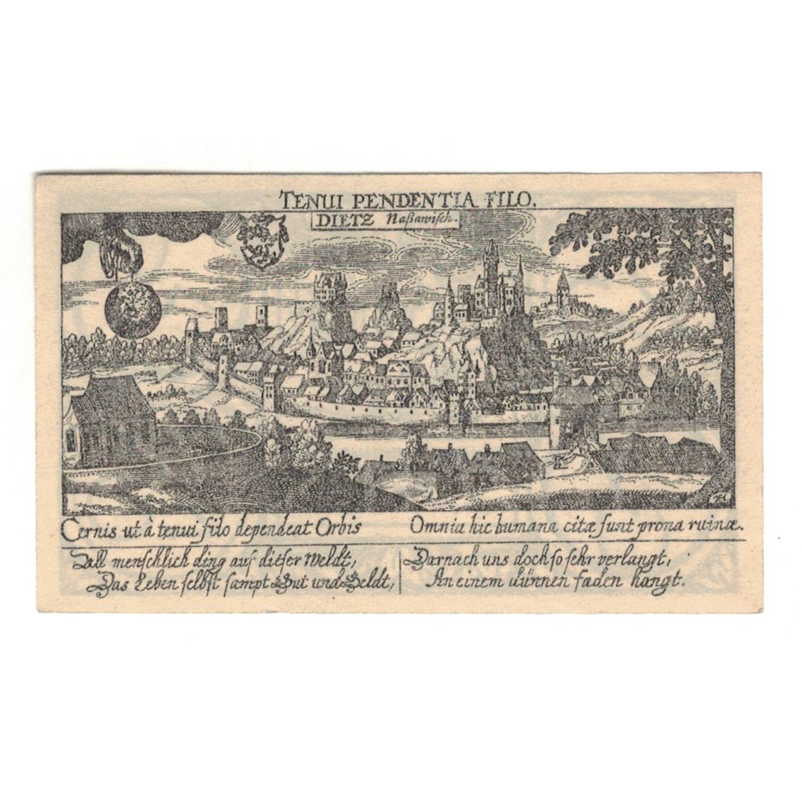 Banknot, Niemcy, Diez Stadt, 25 Pfennig, village 1, 1920, AU(55-58), Mehl:D15.6