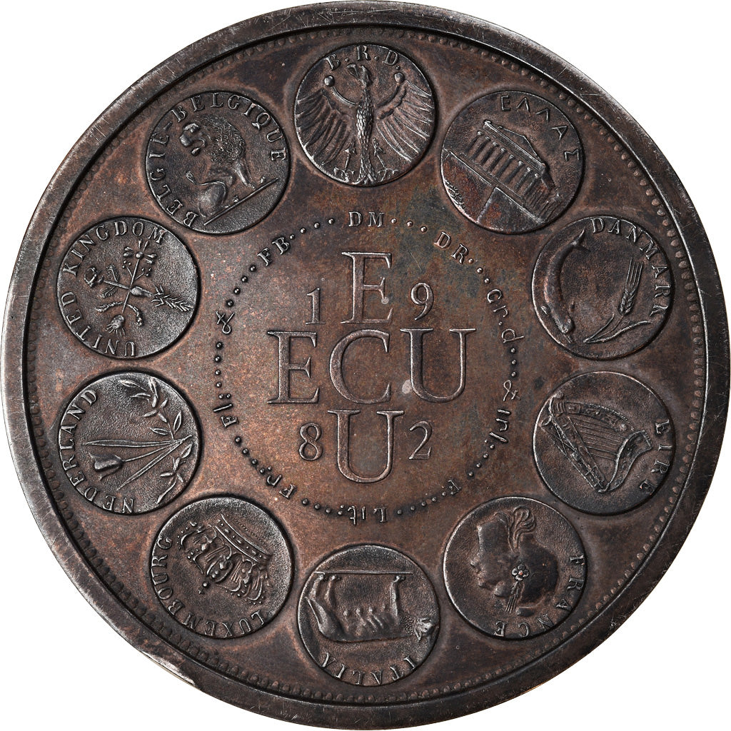 France, Medal, Piéfort, Ecu Europa, Politics, Society, War, 1982, Rodier