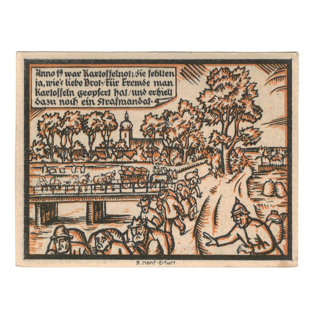 Geldschein, Deutschland, Gebesee Stadt, 1 Mark, village, 1921, 1921-10-14, VZ+