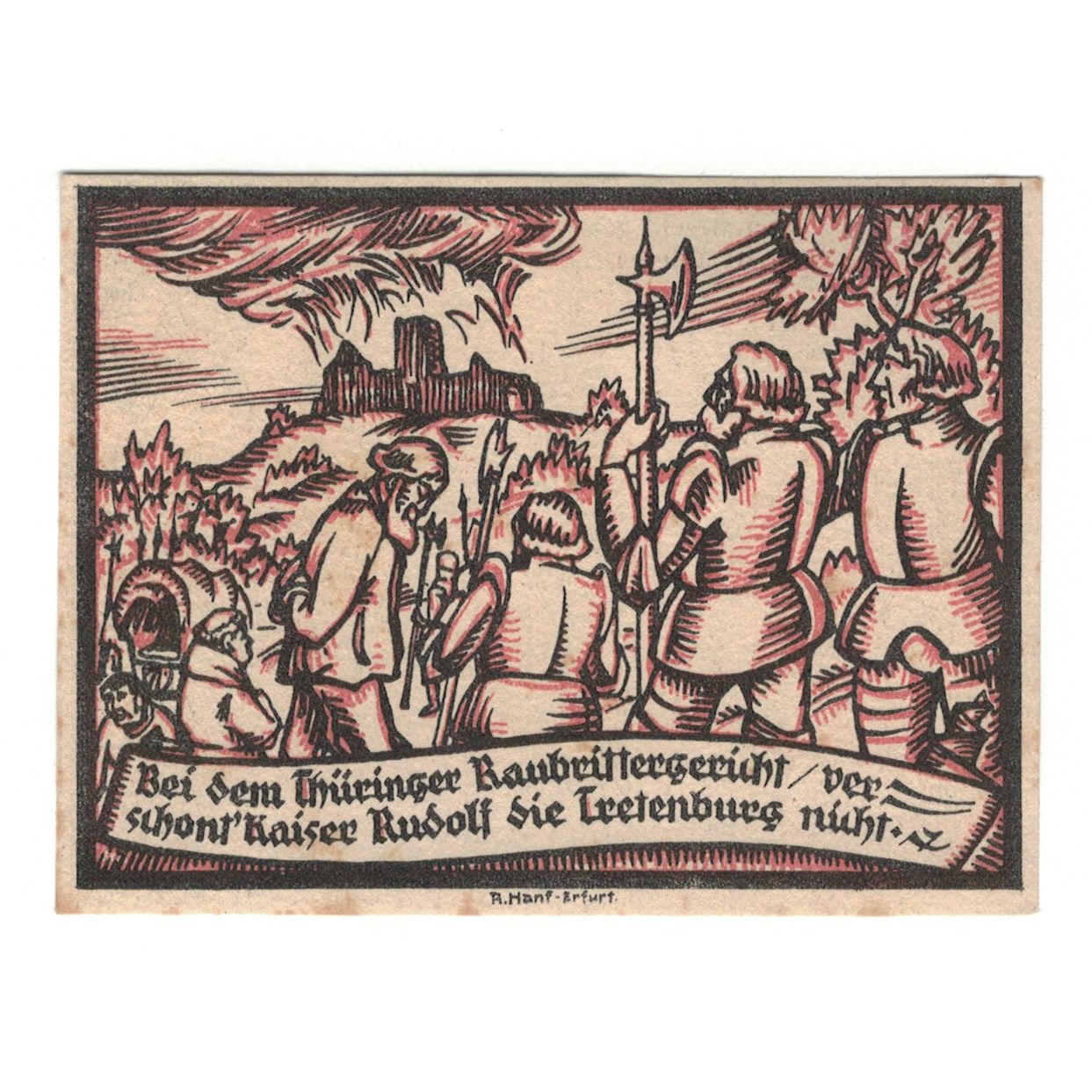 Banknot, Niemcy, Gebesee Stadt, 50 Pfennig, village, 1921, 1921-10-14