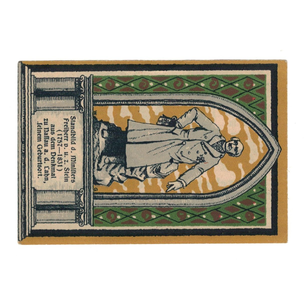 Banknot, Niemcy, Frücht bei Ems Gemeinde, 75 Pfennig, personnage, 1922
