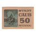 Banknot, Niemcy, Caub Stadt, 50 Pfennig, Maison, 1920, UNC(60-62), Mehl:C10.1a
