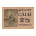 Geldschein, Deutschland, Caub Stadt, 25 Pfennig, Maison, 1920, VZ+, Mehl:C10.1a