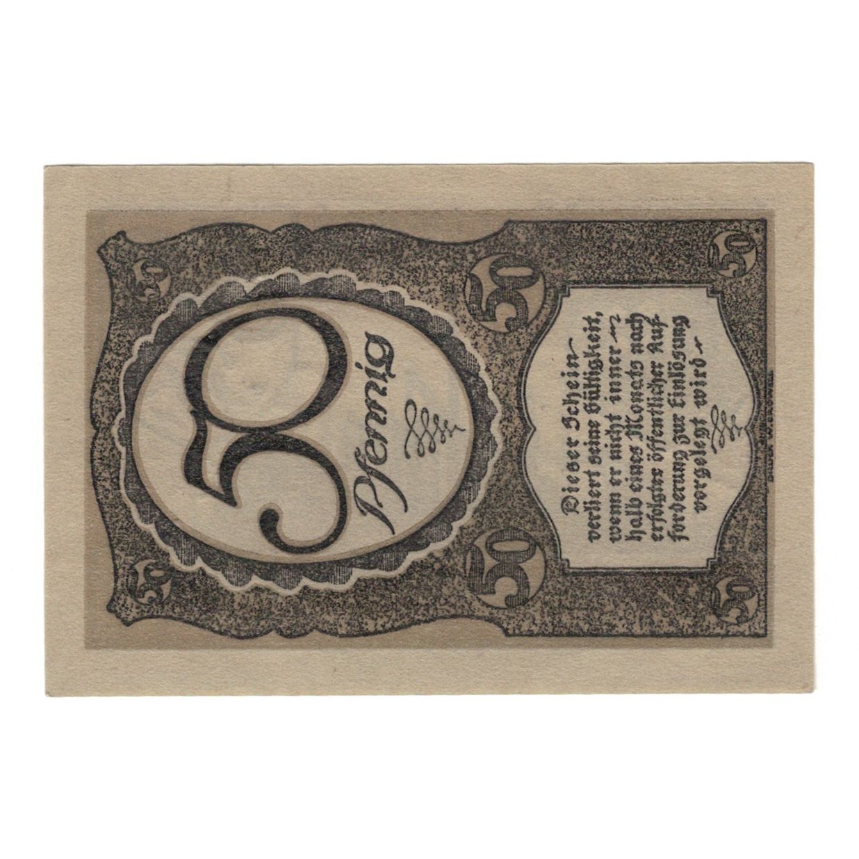 Banknot, Niemcy, Dortmund und Hörde Städte und Kreise, 50 Pfennig, Usine