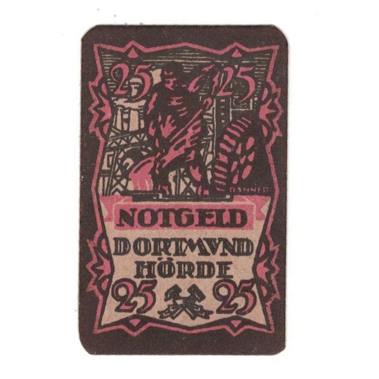 Banknot, Niemcy, Dortmund und Hörde Städte und Kreise, 25 Pfennig, valeur