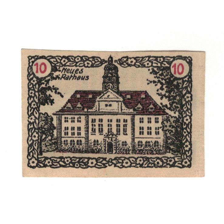 Banknot, Niemcy, Ballenstedt am Harz Stadt, 10 Pfennig, Maison, 1920