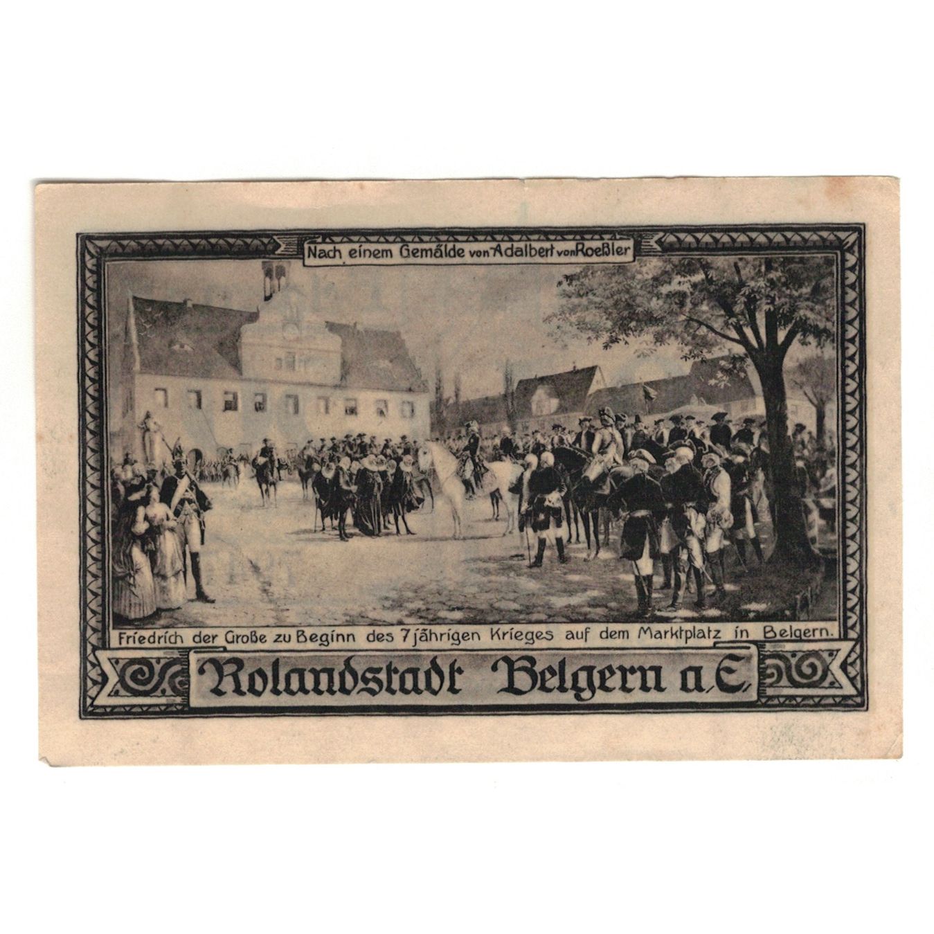Banknot, Niemcy, Belgern a. Elbe Stadt, 25 Pfennig, monument 2, 1921